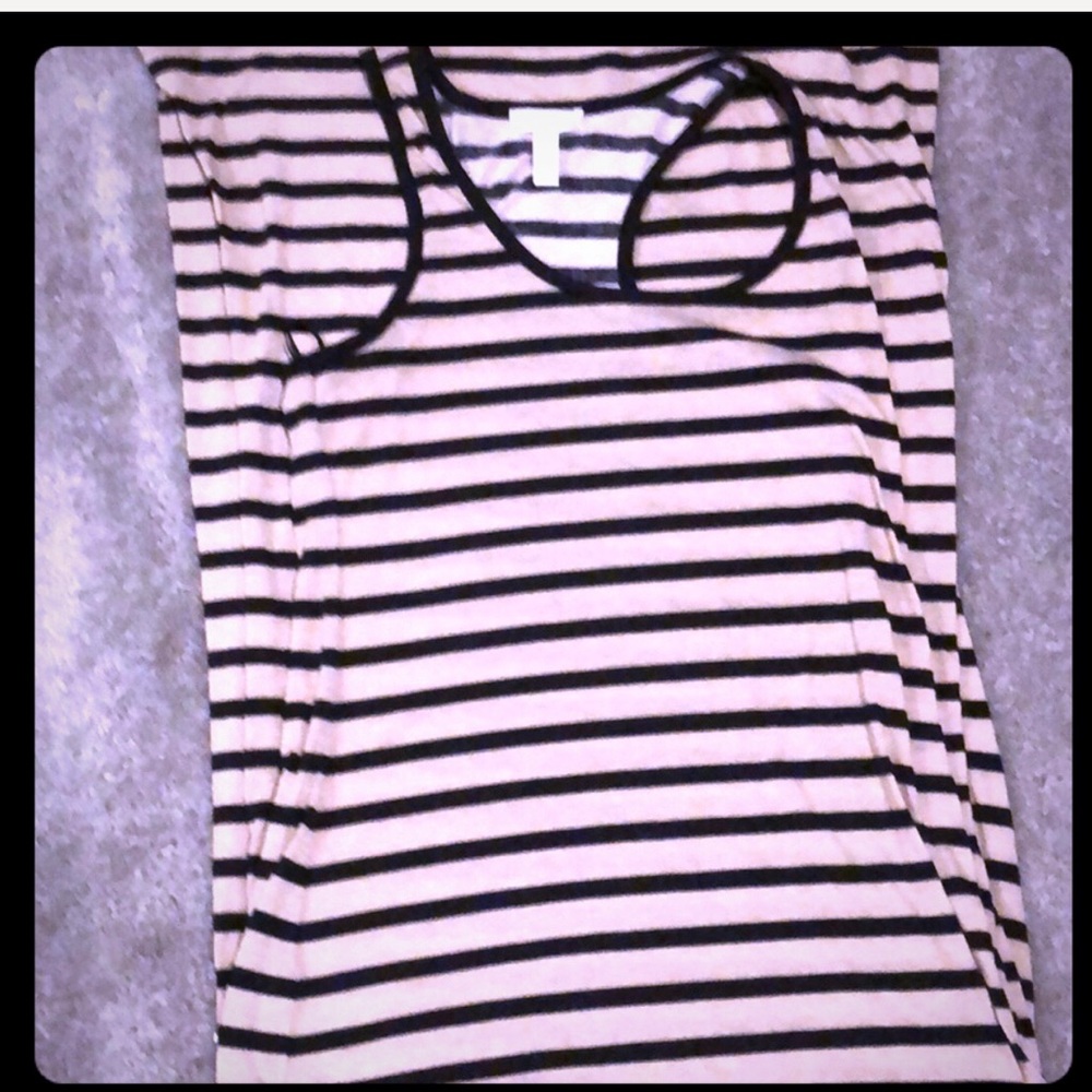 Black & Cream Stripped Maxi Dress